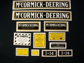 McCormick Deering I-14 Restoration Decal Set