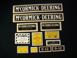 McCormick Deering O-12 Restoration Decal Set