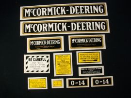 McCormick Deering O-14 Restoration Decal Set