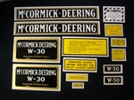 McCormick Deering  W-30 Restoration Decal Set