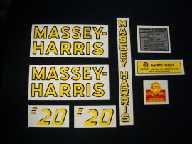 Massey Harris Model 20 Restoration Decal Set