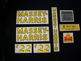 Massey Harris Model 22 Restoration Decal Set