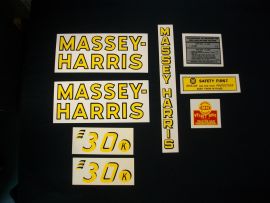 Massey Harris Model 30K Restoration Decal Set