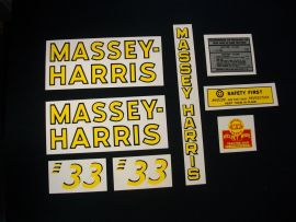 Massey Harris Model 33 Restoration Decal Set