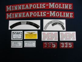 Minneapolis Moline 335 Restoration Decal Set