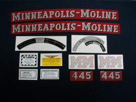 Minneapolis Moline 445 Restoration Decal Set