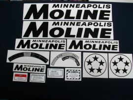 Minneapolis Moline 5 Star Restoration Decal Set - Black