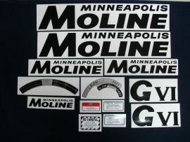 Minneapolis Moline G-VI Restoration Decal Set - Black