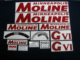 Minneapolis Moline G-VI Restoration Decal Set - Red