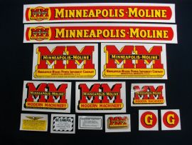 Minneapolis Moline Model G Restoration Decal Set