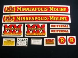 Minneapolis Moline Model R Restoration Decal Set