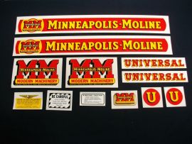 Minneapolis Moline Model U Restoration Decal Set