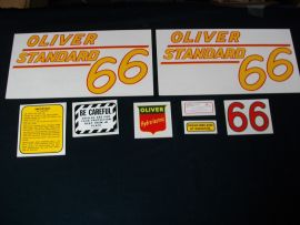 Oliver Model 66 Standard Restoration Decal Set - Yellow Numbers