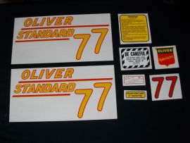 Oliver Model 77 Standard Restoration Decal Set - Yellow Numbers