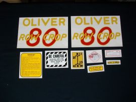 Oliver Model 80 Row Crop Restoration Decal Set