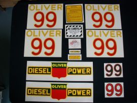 Oliver Model 99 Diesel Restoration Decal Set