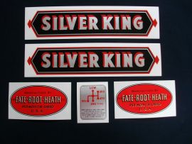 Silver King Restoration Decal Set - Black Background