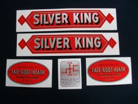 Silver King Restoration Decal Set - Red Background