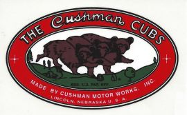 Cushman Cub 3 Cubs Restoration Decal