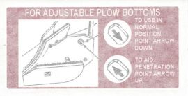 Decal for Adjustable Plow Bottoms - Vinyl