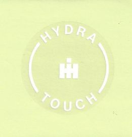 IH Hydra Touch Decal 2" White Round Decal - Vinyl