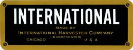 International Made by International Harvester Company Decal 3.75" x 10"