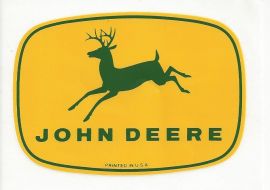 John Deere Leaping Deer Decal - 3" x 4"