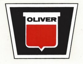 Oliver Keystone 1.875" Decal in Orange, Black & White - Vinyl