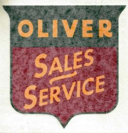 Oliver 10" Sales & Service Decal - Vinyl