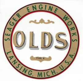 Olds Type A Seager Engine Works Decal