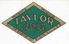 Taylor Vacuum Engine Green and Gold Decal