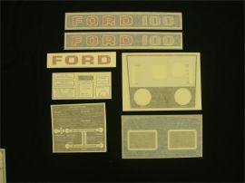 Ford 100 Blue Manual Restoration Decal Set - Vinyl