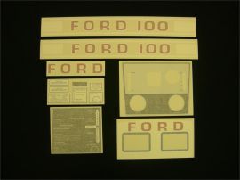 Ford 100 White Hydro Restoration Decal Set - Vinyl