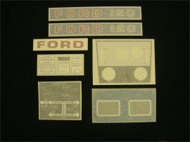 Ford 120 Blue Manual Restoration Decal Set - Vinyl