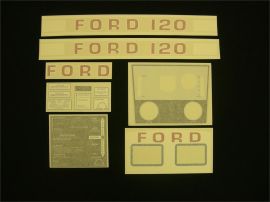 Ford 120 White Hydro Restoration Decal Set - Vinyl