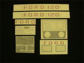 Ford 120 White Manual Restoration Decal Set - Vinyl