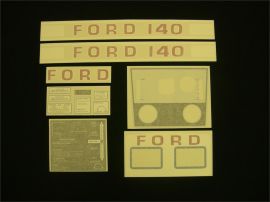 Ford 140 White Hydro Restoration Decal Set - Vinyl