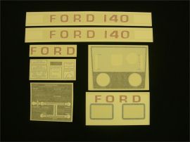 Ford 140 White Manual Restoration Decal Set - Vinyl