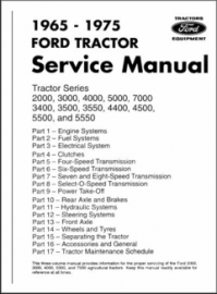 Service Manual for 1965-75 Ford Tractor Series 2000, 3000, 4000, 5000, 7000, 3400, 3500, 3550 & More