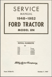 Service Manual for 1948-1952 Ford 8N Tractor