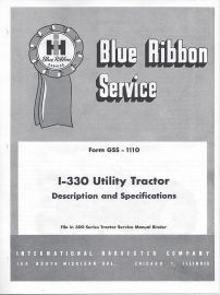 IH Blue Ribbon Service on International 330 Utility Tractor Description & Specifications