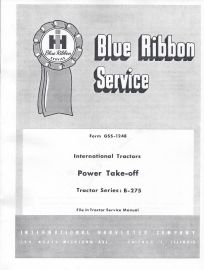 IH Blue Ribbon Service on International Model B-275 Tractor PTO and Belt Pulley Service