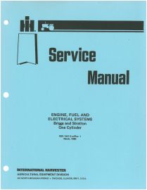 Service Manual for Engine, Fuel & Electrical Systems for Briggs & Stratton Single Cylinder Engines