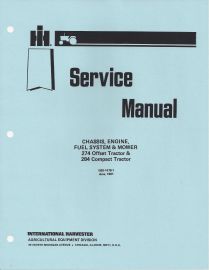 Service Manual for International 274 Offset and 284 Compact Tractor