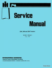 Service Manual for International 234, 244 and 254 Tractors