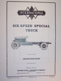 Instruction Book for 1928 International Six-Speed Special Truck