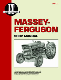 I&T Shop Manual for Massey-Ferguson MF135, MF150 and MF165 Tractors