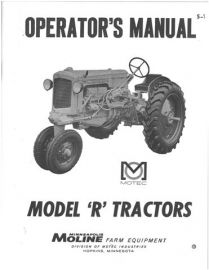 Operators Manual for Minneapolis-Moline Model "R"  Tractors