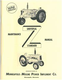 Service Manual for Minneapolis-Moline Model ZT Series Tractor