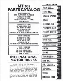 Parts Catalog for International S-100 to S-180 Series, S-120 4x4, 140, 4x4, 160 4x4, SA-120, & More